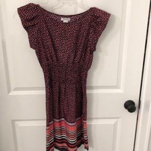 Multi-colored print dress